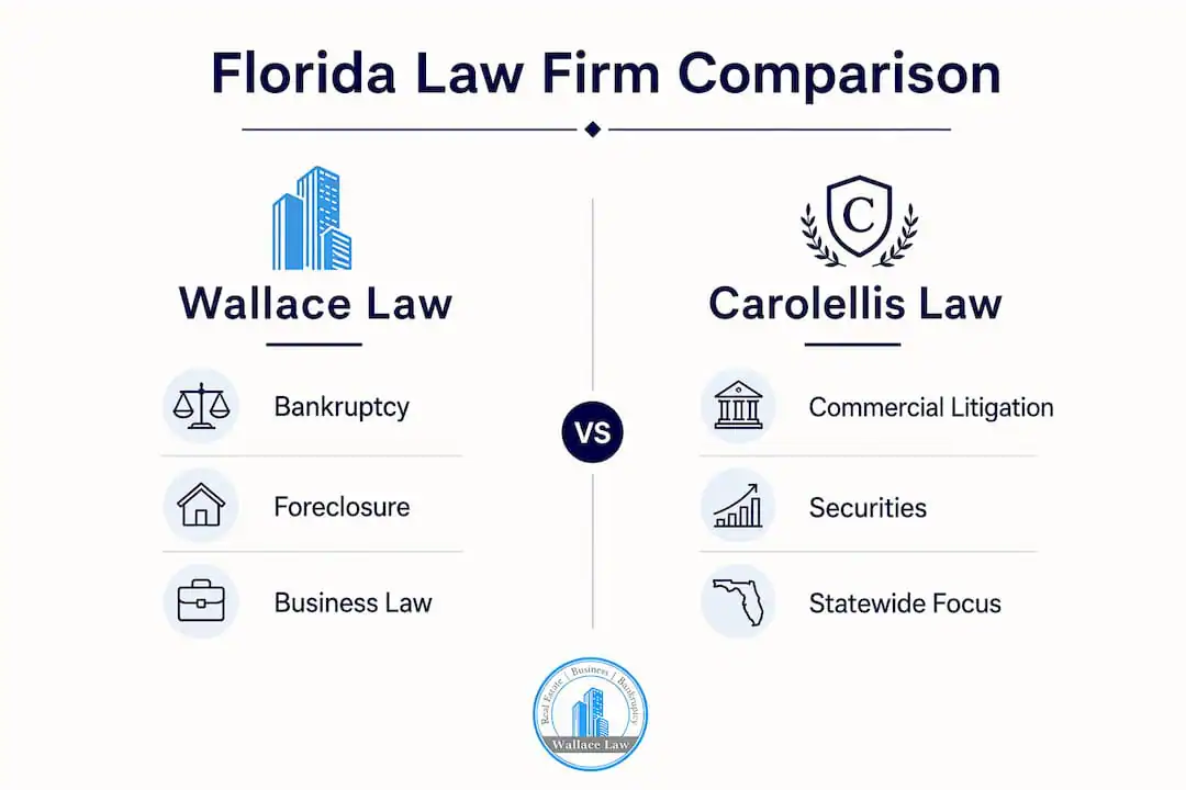 Comparison infographic of Florida law firms